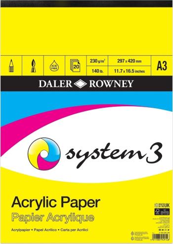 Daler Rowney System3 Acrylic Paper System3 A3 230 g Skicár