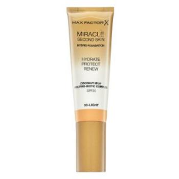 Max Factor Miracle Second Skin Hybrid Foundation SPF20 03 Light dlhotrvajúci make-up s hydratačným účinkom 30 ml