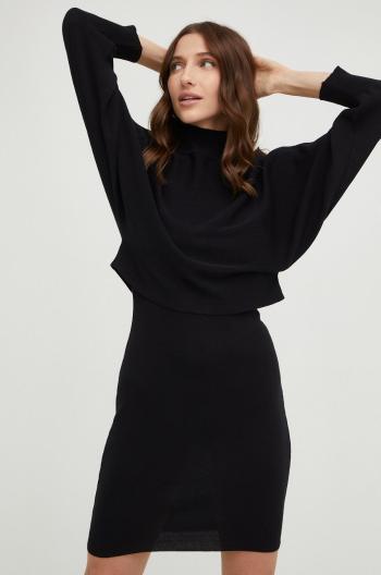 Šaty a sveter Answear Lab dámsky, čierna farba