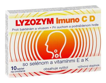 LYZOZYM Imuno C D so selénom a vitamínmi E a K 10 tbl. na cmúľanie