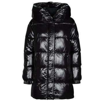 MICHAEL Michael Kors  Bundy HORIZONTAL QUILTED DOWN COAT WITH  ATTACHED HOOD  Čierna