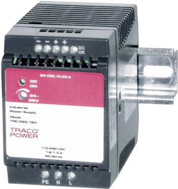 TracoPower TPC 080-124 sieťový zdroj na montážnu lištu (DIN lištu)  24 V/DC 3.3 A 80 W 1 x