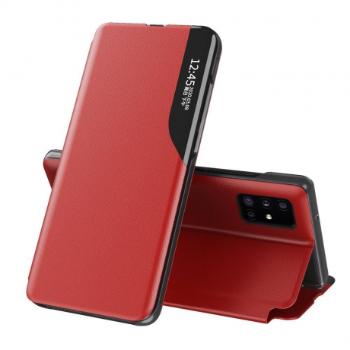 MG Eco Leather View knižkové puzdro na Samsung Galaxy S20 Ultra, červené
