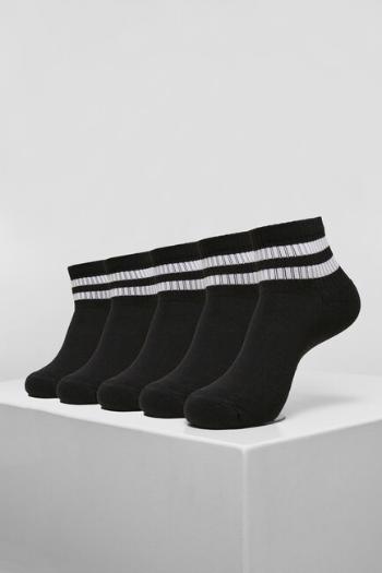 Urban Classics Sporty Half Cuff Logo Socks 5-Pack black - 47–50