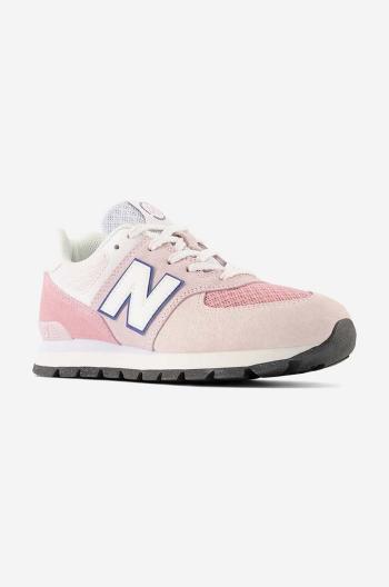 Detské tenisky New Balance GC574DH2 ružová farba