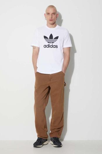 Bavlnené tričko adidas Originals biela farba, s potlačou