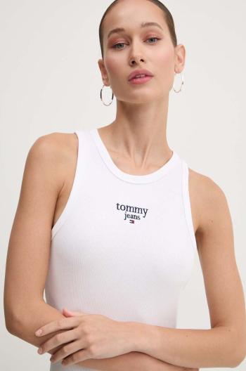 Top Tommy Jeans dámsky, biela farba, DW0DW18408