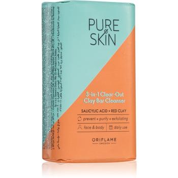 Oriflame Pure Skin čistiace mydlo s ílom na tvár a telo 75 g