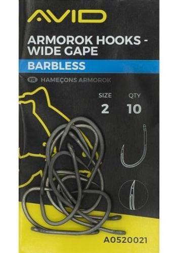 Avid carp háčiky armorok hooks wide gape barbless - 4