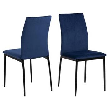 Design Scandinavia Jedálenská stolička Demina (súprava 4 ks), tmavo modrá (A1004560)