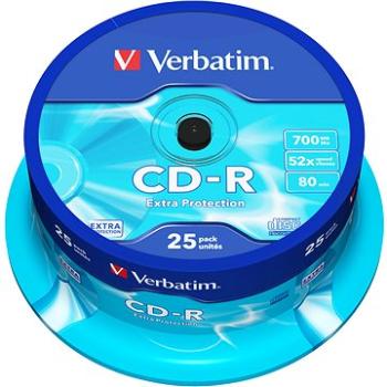 Verbatim CD-R DataLife Protection 80 m/700 MB 52× balenie 25 ks Cake-Box (43432)