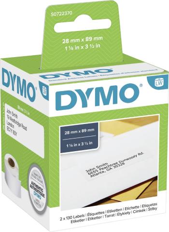 DYMO etikety v roli  99010 S0722370 89 x 28 mm papier  biela 260 ks permanentné adresná nálepky
