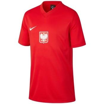 Nike  Tričká s krátkym rukávom JR Polska Breathe Football  Červená
