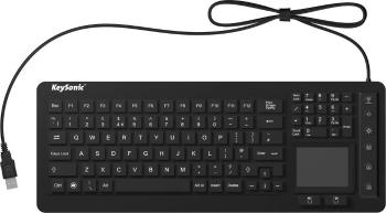 Keysonic KSK-6231 INEL (UK) USB klávesnica UK anglická, QWERTY, Windows® čierna silikónová membrána, vodotesné (IPX7), p