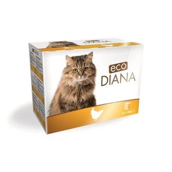 Eco Diana cat kapsičky kuracie kúsky v omáčke 12× 100 g (3428460050545)
