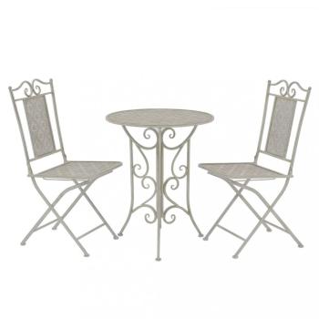 Záhradný bistro set 3 ks Dekorhome Šedá