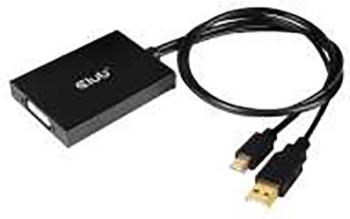 club3D Mini-DisplayPort / DVI káblový adaptér #####Mini DisplayPort Stecker, #####DVI-D 24+1pol. Buchse 0.15 m čierna CA