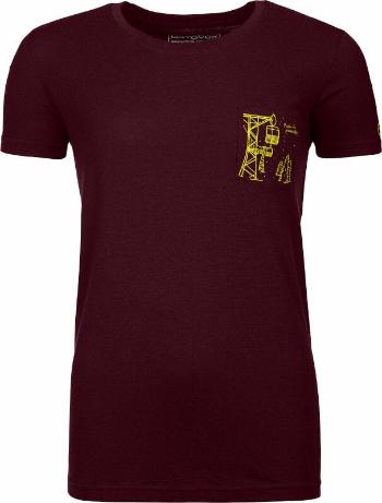 Ortovox Dámske termoprádlo 185 Merino Way To Powder T-Shirt W Dark Wine M