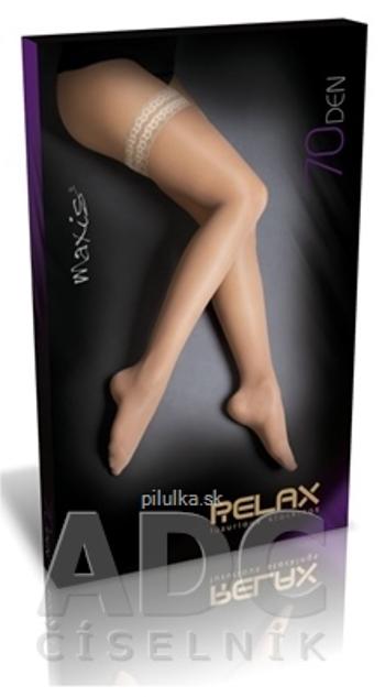 Maxis New relax 70 den stehenné pančuchy veľkosť M s krajkou svetlé
