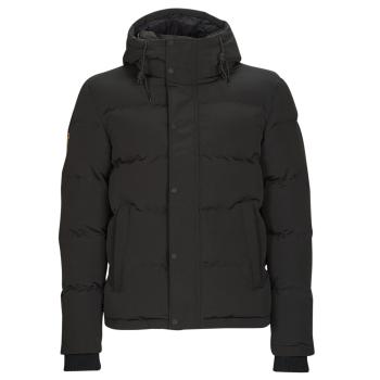 Superdry  EVEREST SHORT HOODED PUFFER  Bundy Čierna