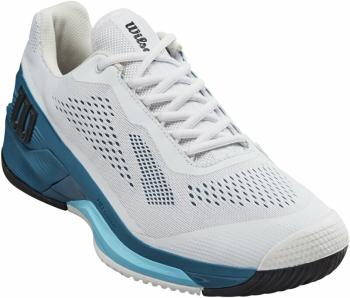 Wilson Rush Pro 4.0 Mens Tennis Shoe White/Blue Coral/Blue Alton 45 1/3