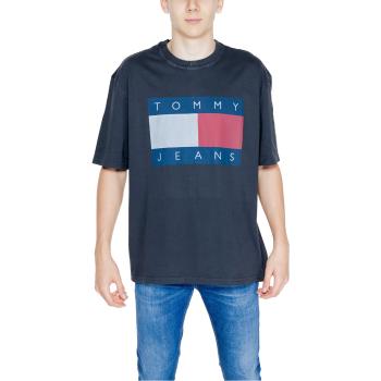 Tommy Hilfiger  TJM OVZ BIG FLAG TEE DM0DM18547  Polokošele s dlhým rukávom Čierna