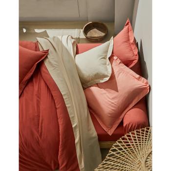 Blancheporte Jednofarebná posteľná súprava zn. Colombine z bavlny terakota obliečka na vank. 50x70cm+lem