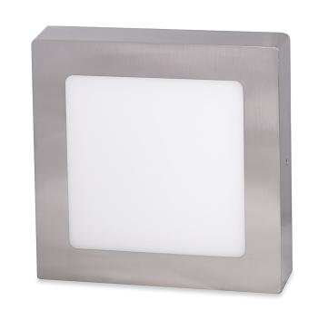 LED Solution Strieborný prisadený LED panel hranatý 170 x 170mm 12W Teplá biela - POSLEDNÝ KUS VYP219