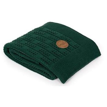 CEBA deka pletená v darčekovom balení Rybia kosť Emerald, 90 × 90 cm (5907672332239)