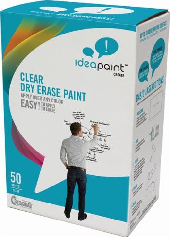 IDEAPAINT CREATE CLEAR - priesvitná whiteboardová farba ipaint sada na 4,6 m2 clear