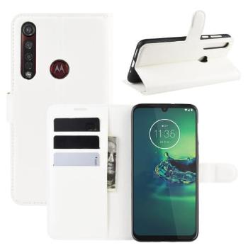 LITCHI Peňaženkové puzdro Motorola Moto G8 Plus biele