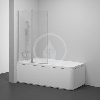 RAVAK - 10° Vaňová zástena dvojdielna 10CVS2, ľavá, 990 mm x 1500 mm – farba satin, sklo transparent 7QLA0U03Z1