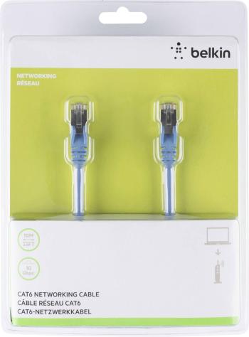Belkin A3L981BT10MBLHS RJ45 sieťové káble, prepojovacie káble CAT 6 S/FTP 10.00 m modrá s ochranou 1 ks