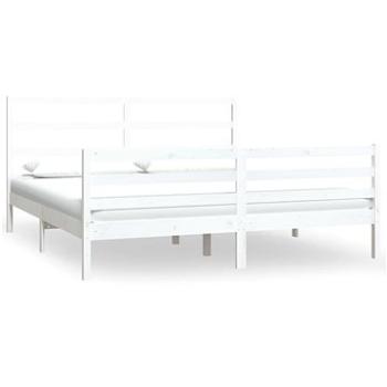 Rám postele biely masívna borovica 180 × 200 cm Super King, 3105022