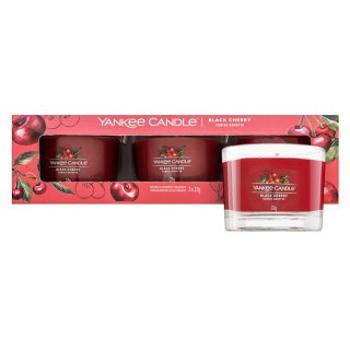 Yankee Candle Black Cherry votívna sviečka 3 x 37 g