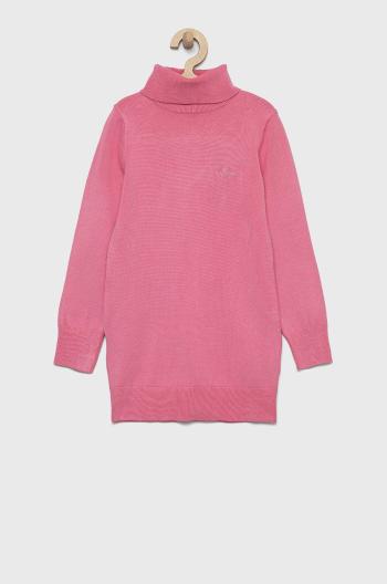 Detský sveter Guess ružová farba, tenký
