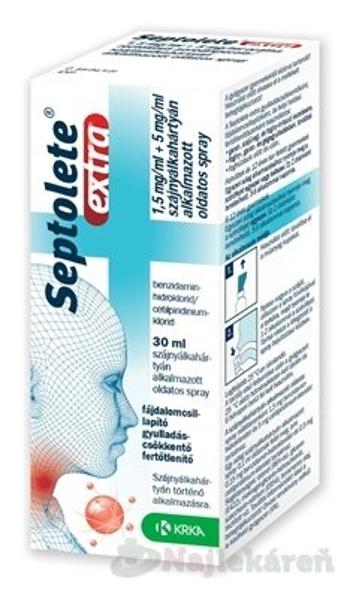 Septolete extra 1,5 mg/ml + 5 mg/ml aer.ors.1 x 30 ml/250 vstrekov