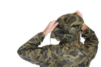 CARINA oblek s kapucňou camouflage - L