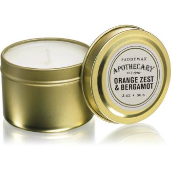 Paddywax Apothecary Orange Zest & Bergamot vonná sviečka v plechu 56 g