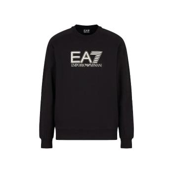 Ea7 Emporio Armani  Visibility Cotton Sweatshirt Black  Mikiny Čierna