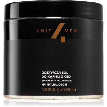 Unit4Men Bath Salt Amber & Vanilla soľ do kúpeľa s konopným olejom 700 g