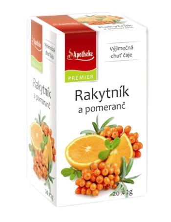 Apotheke Premier Rakytník a pomaranč ovocný čaj v nálevových vreckách 20 x 2 g