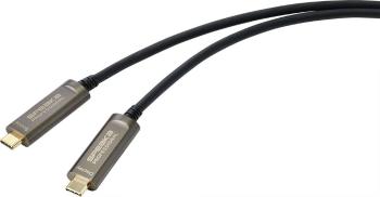 SpeaKa Professional USB-C™ prepojovací kábel #####USB-C™ Stecker, #####USB-C™ Stecker 30.00 m čierna SP-9505612 krytie T