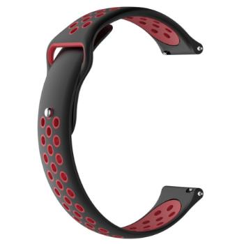 BStrap Silicone Sport remienok na Garmin Vivoactive 5, black/red