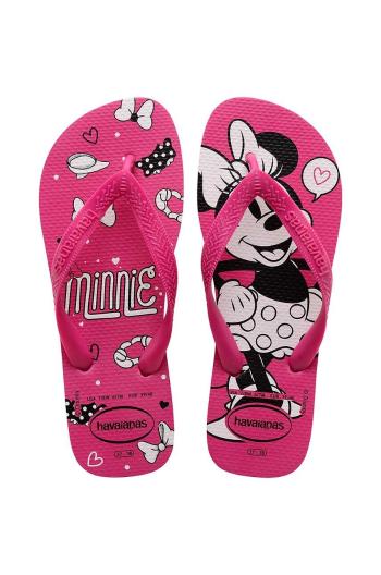 Detské žabky Havaianas TOP DISNEY ružová farba