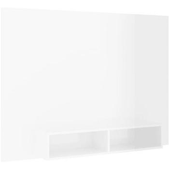 SHUMEE nástenná biela, vysoký lesk 135 × 23,5 × 90 cm (808284)