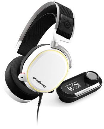 Steelseries ARCTIS PRO+ GAME DAC herný headset s USB, jack 3,5 mm káblový cez uši biela, čierna stereo