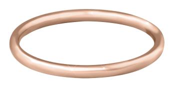 Troli Pozlátený minimalistický prsteň z ocele Rose Gold 52 mm