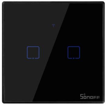 Sonoff Wi-Fi nástenný spínač   T3EU2C-TX black
