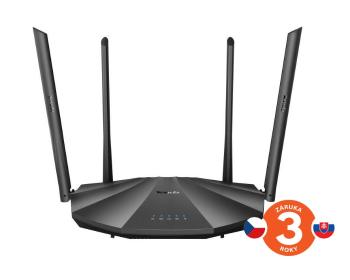 Tenda AC19 WiFi Router 2100Mb/s, 1x GWAN, 4x GLAN, 1x USB, VPN, IPv6, 4x6dBi, 4x4 MU-MIMO, CZ AC2100